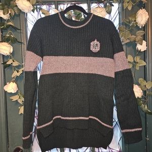 Slytherin wool knitted Quidditch sweater